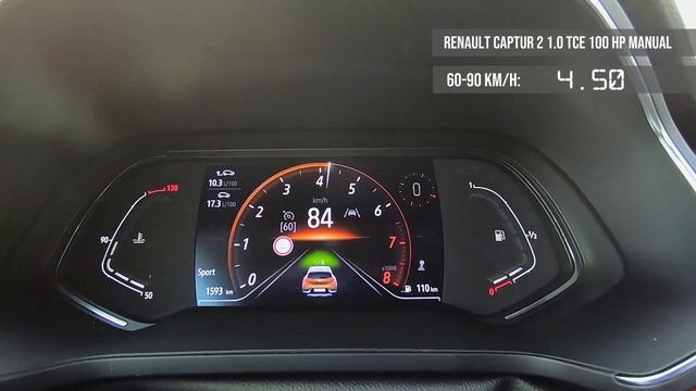 Renault Captur 2 1.0 TCe 100 HP - Acceleration video смотреть онлайн