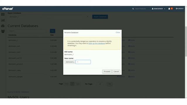 How to rename a MySQL database in cPanel - ServerCake India смотреть онлайн