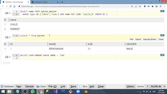 SQLite Tutorial Part 14 - DELETE ROW FROM TABLE смотреть онлайн