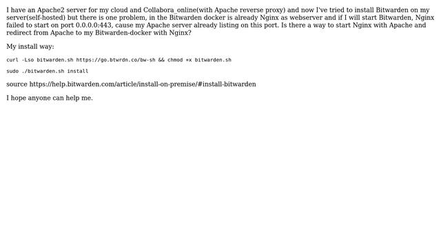 Bitwarden docker with apache reverse proxy смотреть онлайн