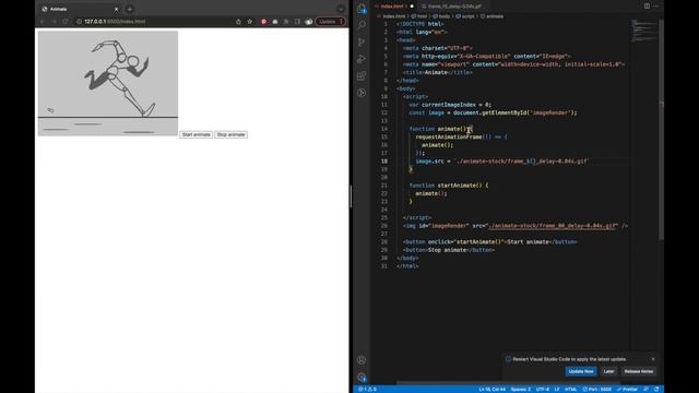 Frame by Frame Animation using JavaScript (requestAnimationFrame) смотреть онлайн