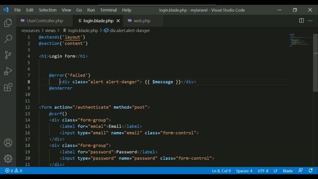 Laravel Login Authentication. Laravel manual Login / Authentication смотреть онлайн