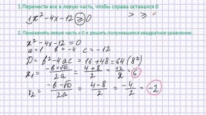 Решение квадратных неравенств. 9 класс. Самый подробный алгоритм. #огэпоматематике #неравенства