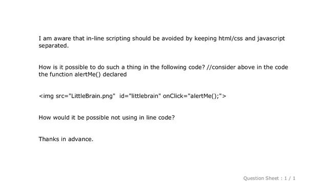 HTML : Alternative to inline scripting in JavaScript смотреть онлайн