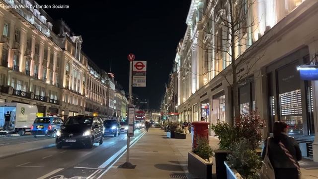 London Walk, London Walking Tour, Piccadilly To Soho London, Regent Street 4K