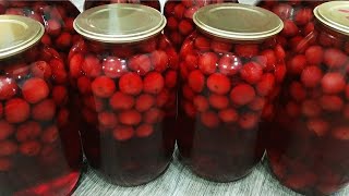 Вишнёвый компот на зиму/Консервированный компот из вишни/Компот из вишни смотреть онлайн