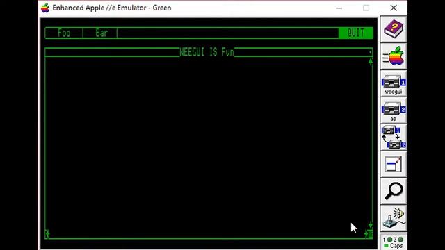 WeeGUI menu demo смотреть онлайн