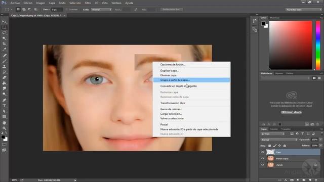 Duplicar Cejas, ojos, orejas y nariz Photoshop CC #4 смотреть онлайн
