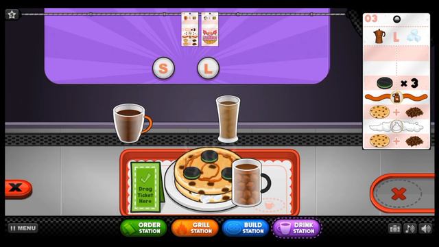 Papa's Pancakeria HD - James & Bacon Mix - Unlock All Of The Grill Mixables