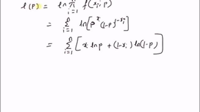 Maximum Likelihood estimation: Bernoulli distribution смотреть онлайн