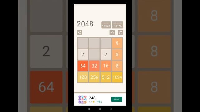 2048 Game | Puzzle Game | Brain exercise game | 2048 tile | 4*4 Tiles смотреть онлайн