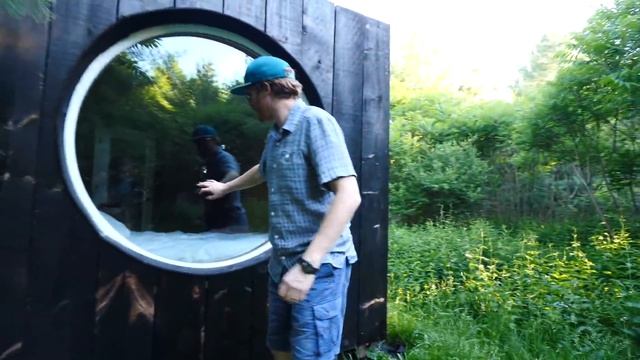 TINY HOUSE in the Woods: TOUR of a TINY CONTAINER HOME in ONTARIO, Canada смотреть онлайн