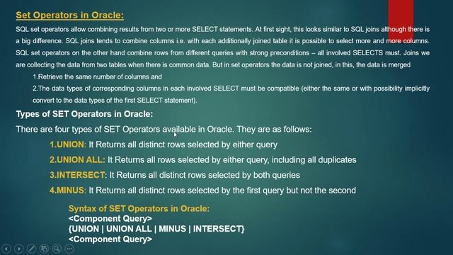 Operators in Oracle Part 2 смотреть онлайн
