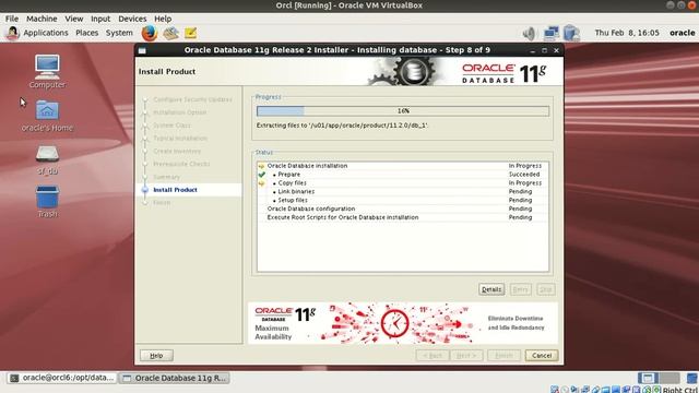 Oracle 11g Database install in Linux смотреть онлайн