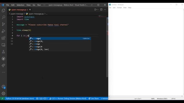 How to send spam messages on messenger to your friends | Python | Maboo Kool смотреть онлайн