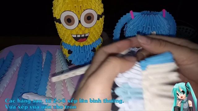 How to make Hatsune Miku 3D Origami [Hướng dẫn xếp Hatsure MiKu 3D Origami] смотреть онлайн