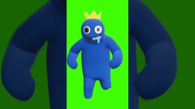 Футаж blue из rainbow friends Roblox на зеленом фоне смотреть онлайн