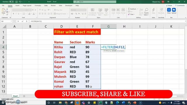 Filter exact match in excel | How do I filter and match in excel | #ritikadeducation смотреть онлайн