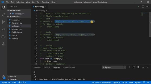 #8 PYTHON FOR LOOP for Beginners | Python Iterator | Python for loop syntax | For loop in Python 3 смотреть онлайн