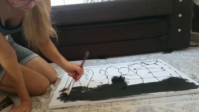 КАРТИНА ИЗ ТИК-ТОКА | КАРТИНА СВОИМ ТЕЛОМ | Подарок мужу смотреть онлайн