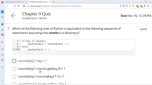 PYTHON DATA STRUCTURE(Chapter-9 Quiz)- COURSERA смотреть онлайн