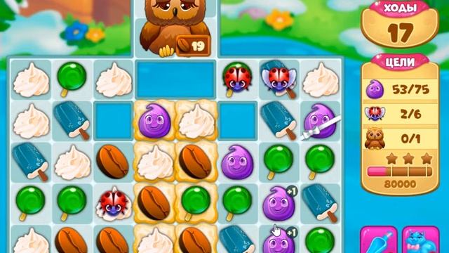 Весенние Ручейки 47 уровень [Долина Сладостей бонусный мир] - Spring Streams Level 47 смотреть онлайн