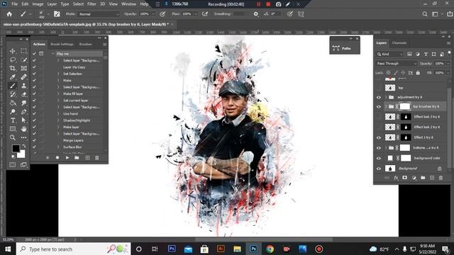 Virtual Painting Photoshop Action смотреть онлайн
