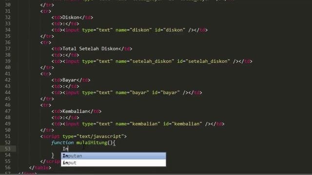 Pemrograman Web PHP - Program Penjualan Sederhana part1 (Membuat File Index atau Form Inputan) смотреть онлайн