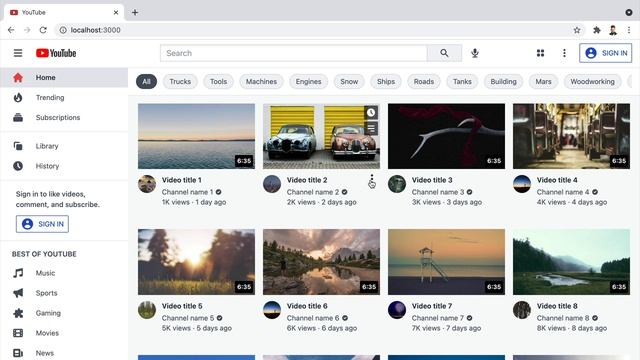 Vue JS Tailwind CSS YouTube клон #24 - Улучшение списка для видео смотреть онлайн