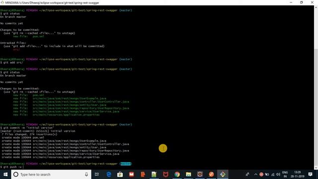 Git Tutorial(checkin, checkout, merge, conflict, push, pull etc) смотреть онлайн
