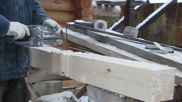 строительство из дерева. столбы hand made log home. columns смотреть онлайн