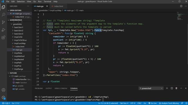 Using Functions in Golang Templates - Golang Web Dev смотреть онлайн