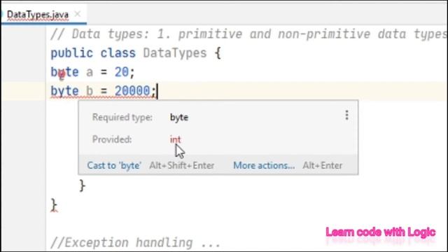 Data types in Java || Primitive data types in Java || Non-primitive data types || Hands on Java cod смотреть онлайн