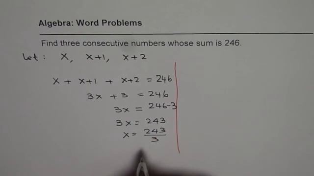Sum of Three Consecutive Numbers Linear Equation Alternate Solutions смотреть онлайн