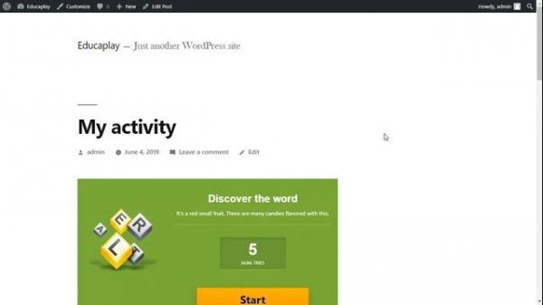 How to insert Educaplay activities in Wordpress