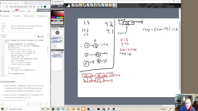 LeetCode #2 explanation: Adding 2 lists together (Java) смотреть онлайн