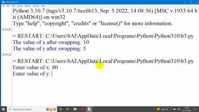 Learn Python - Part 14 | Swapping of two Variables in Python | தமிழ் அகாடமி смотреть онлайн