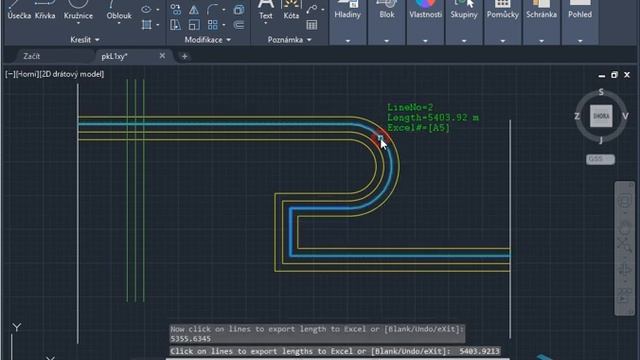 PkLength - výkaz délek čar z DWG do Excelu смотреть онлайн