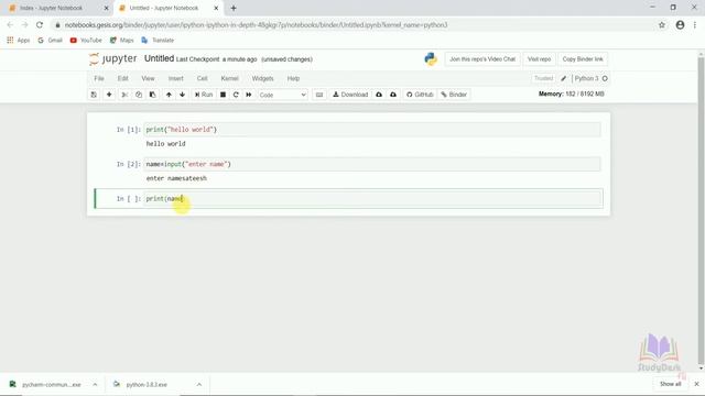 Jupyter Notebook Installation | Python Tutorial | Sample Program Execution in Jupyter Notebook смотреть онлайн