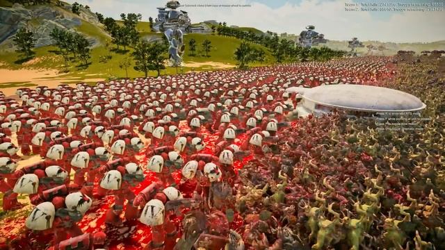 6,000,000 NURGLE Vs SPACE MARINES Beach Defenses - Ultimate Epic Battle Simulator 2 | UEBS 2