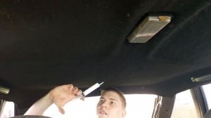 Клеим обшивку потолка салона Ваз 2109