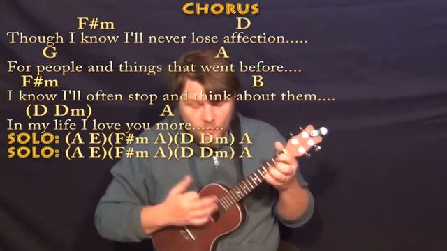 In My Life (The Beatles) Ukulele Cover Lesson with Chords/Lyrics смотреть онлайн