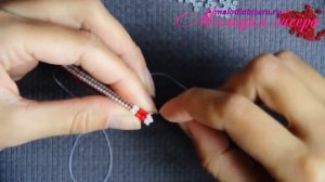 СЕРЬГИ из БИСЕРА ОБЪЕМНЫЕ РОМБЫ - мастер-класс