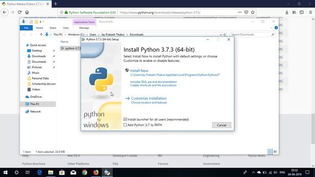 6.1 How to download & install python on Windows 64 bit Machine ?. смотреть онлайн