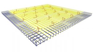 Монолитная железобетонная  плита. Часть  5. Арматурный каркас и заливка бетона