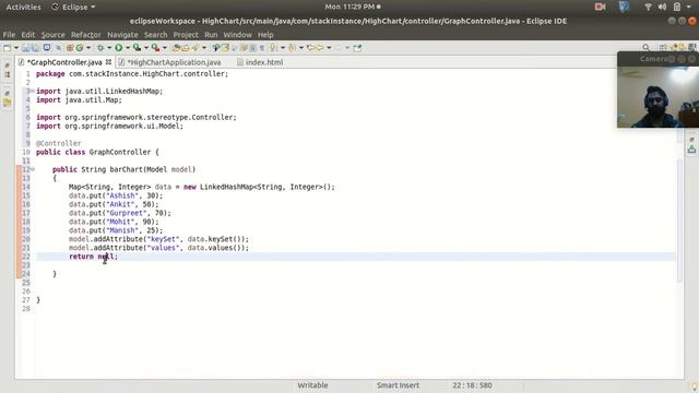 How to Create Dynamic Chart - Graph with HighChart Api + Thymeleaf + Spring Boot with Full Code смотреть онлайн