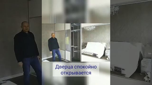 Зеркальный телевизор Mirrotech в дверце шкаф-купе смотреть онлайн