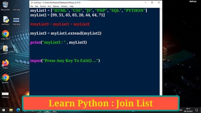 #59 : Learn Python | List In Python | Join Two Lists | Concatenate , Extend , Append смотреть онлайн