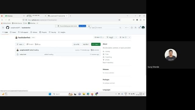 Hacktoberfest Day 2 Fork, Pull Request, Sync For, Pull and Push смотреть онлайн