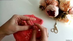 Детские следочки на двух спицах, без шва. МК.